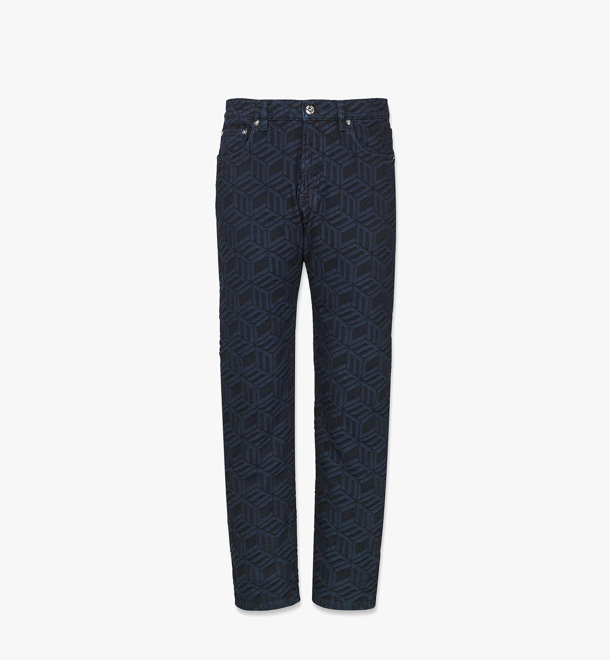 Men’s Cubic Monogram Denim Jeans in Sustainable Cotton 1